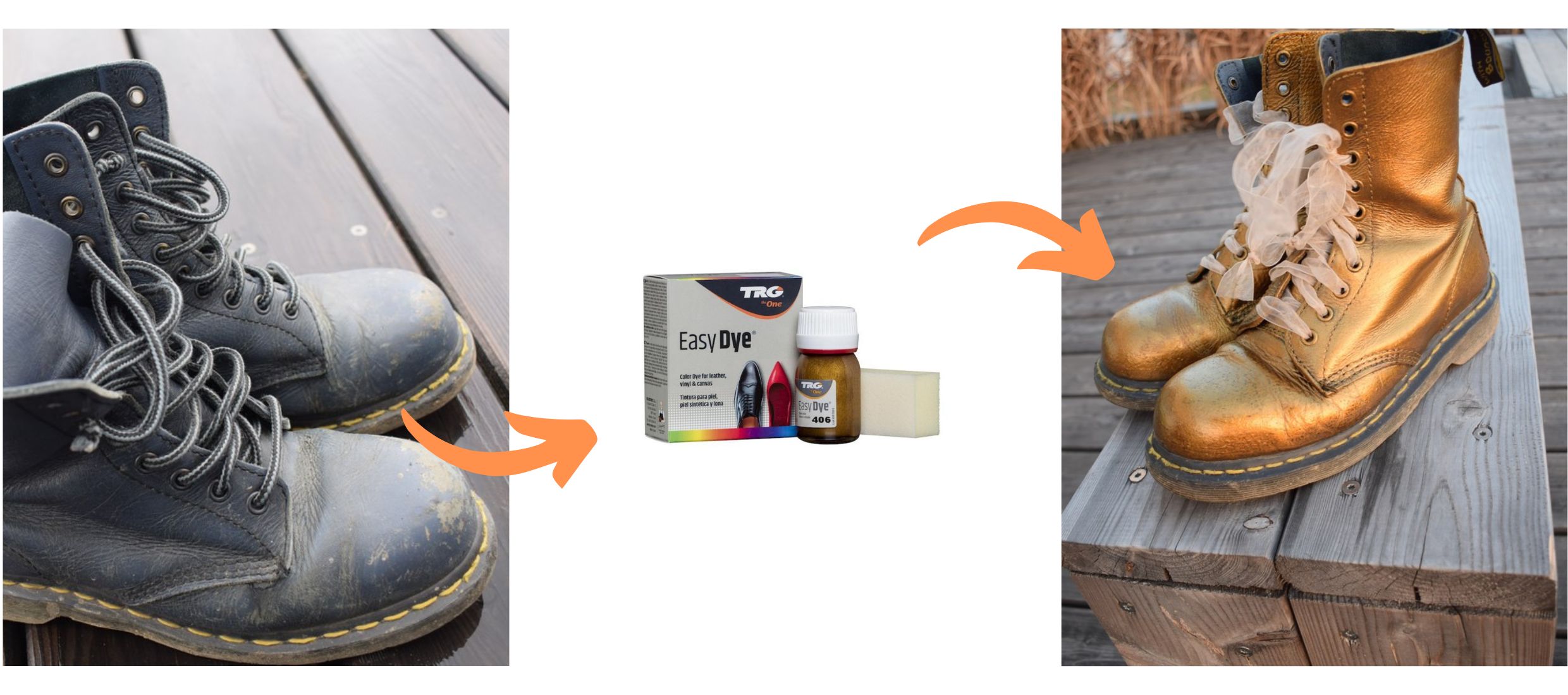 Zlatá Barva na boty Easy Dye TRG Old Gold 406